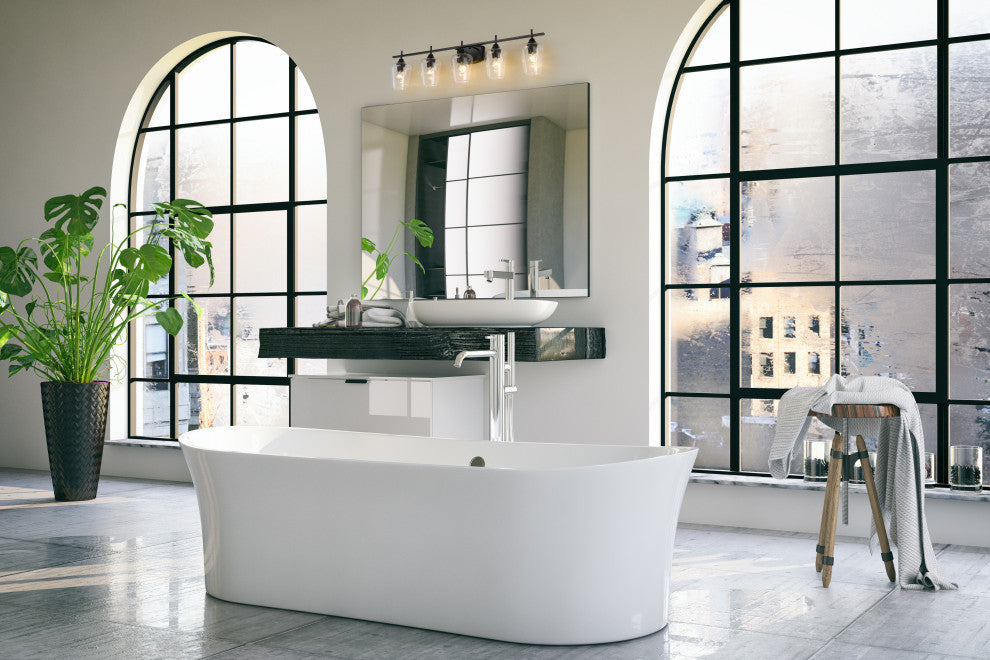 Z-Lite Joliet 5 Light Vanity, Matte Black