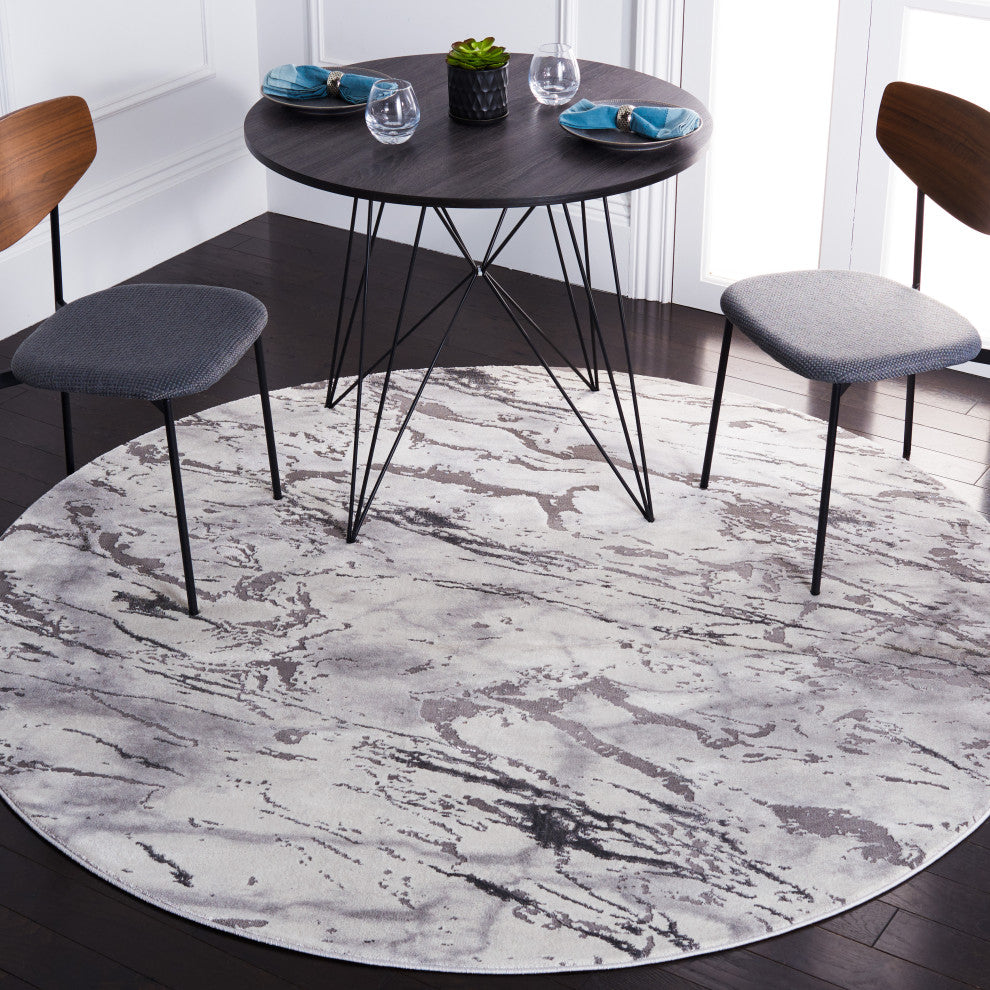 Safavieh Craft Collection CFT866H Rug, Grey/Dark Grey, 6'7" X 6'7" Round