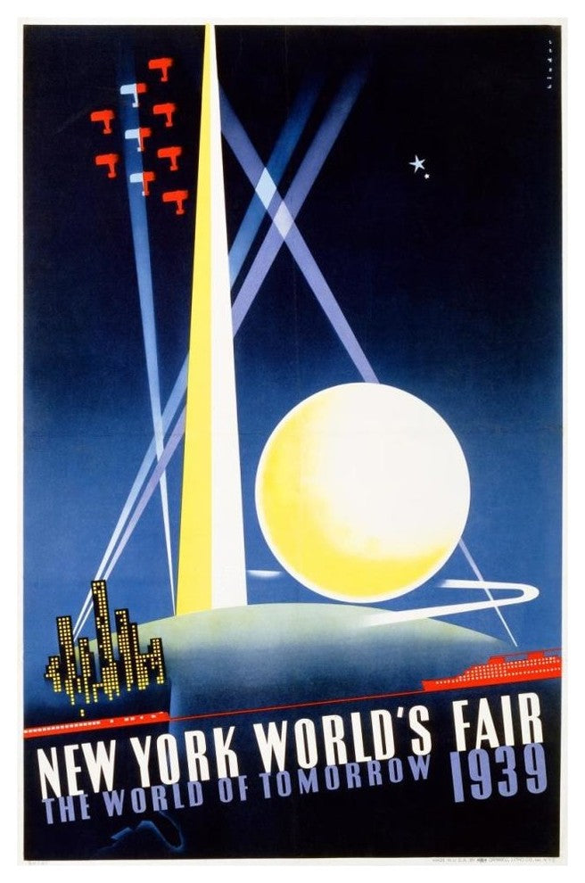 "New York World"™s Fair / World of Tomorrow" Print by Joseph Binder, 31"x46"