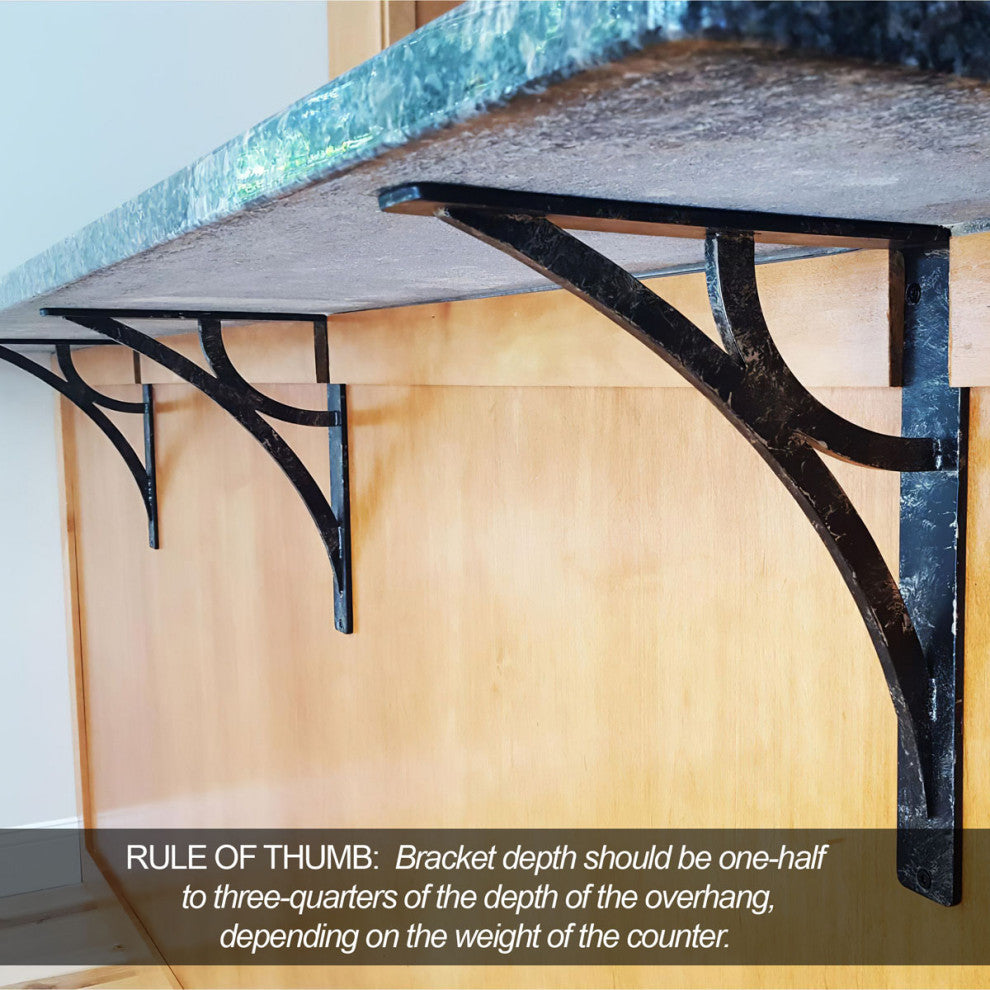 1 1/2"x5 1/2"x8" Ashford Single, Wrought Iron Bracket