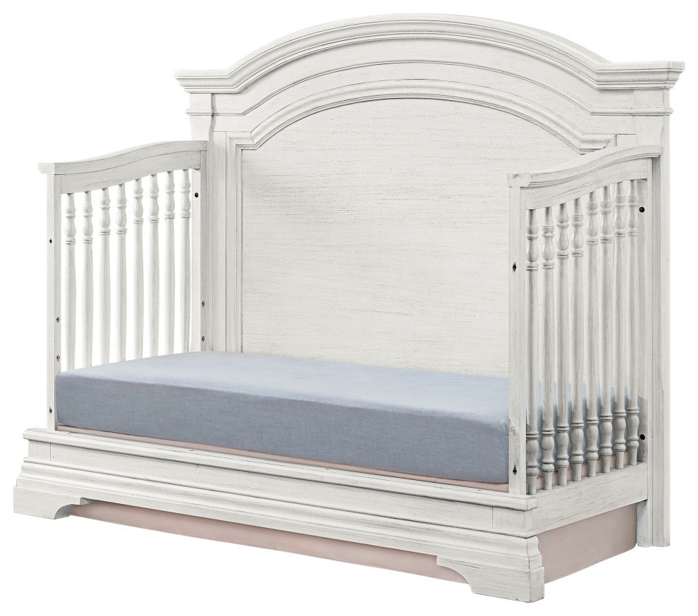 Olivia 60"W Wood Convertible Crib, Brushed White