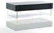 HomeRoots 15" Black MDF and Glass Floating Coffee Table