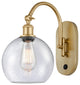 Innovations 518-1W-SG-G124-8 1 Light 8" Sconce, Satin Gold
