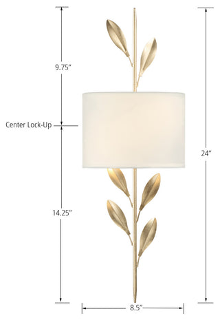 Broche 2-Light Antique Gold Sconce