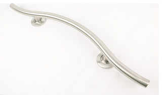 30" Maverick Double Arched Curved/Wave Bathroom Shower Grab Bar, Satin