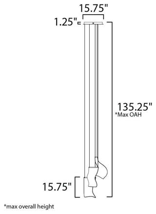 ET2 E24874-133 Rinkle 16"W LED Multi Light Abstract Pendant - Brushed Gunmetal