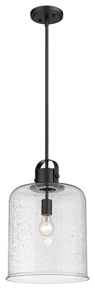 Zlite 340P12-MB 1-Light Pendant, Clear Seeded