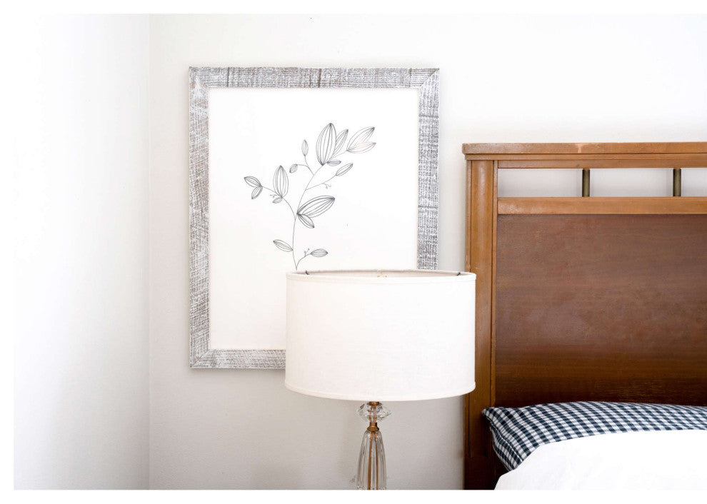 14" x 18" White Wash Wood Picture Frame