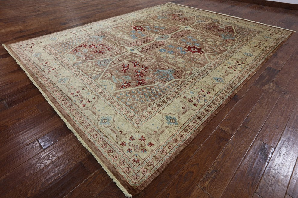 Oriental Peshawar Hand Knotted Rug 9'x12', P2560