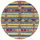 Ahgly Company Indoor Round Mid-Century Modern Area Rugs, 7' Round