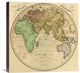 "Eastern Hemisphere, 1831" Stretched Canvas Giclee by Daniel Lizars, 22"x22"
