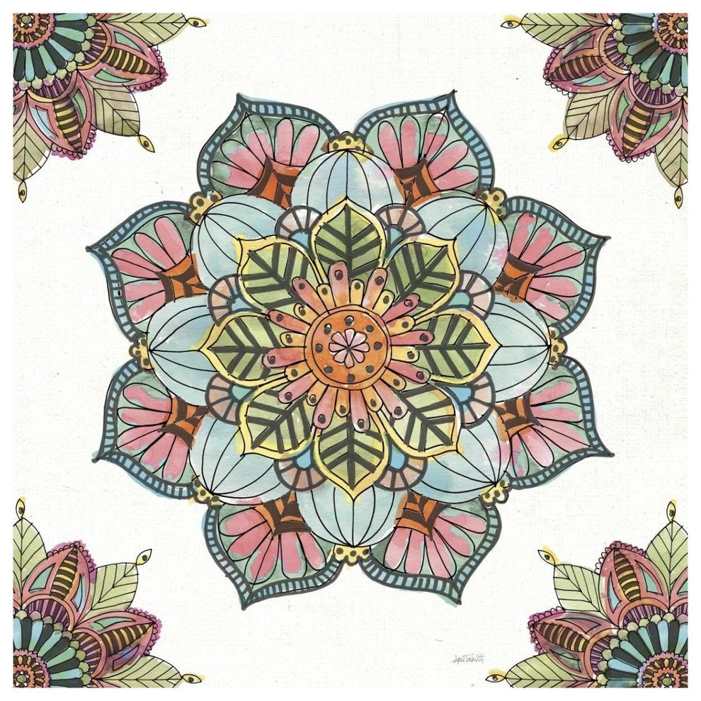 "Mandala Morning V" Digital Paper Print by Anne Tavoletti, 38"x38"