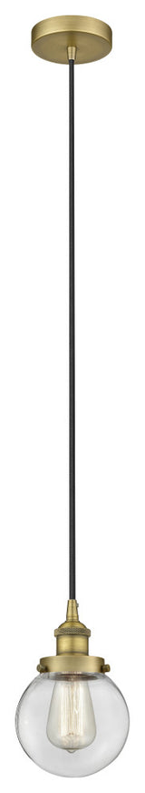 Innovations 616-1PH-BB-G202-6 1-Light Mini Pendant, Brushed Brass