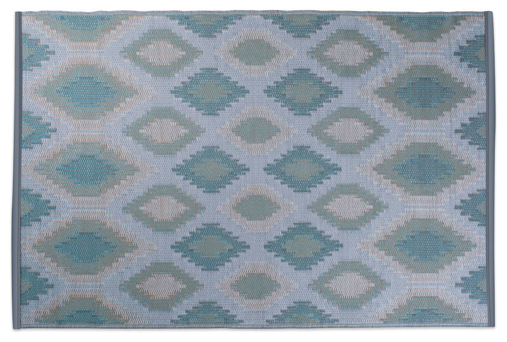 DII Green Ikat Outdoor Rug 4'x'6'
