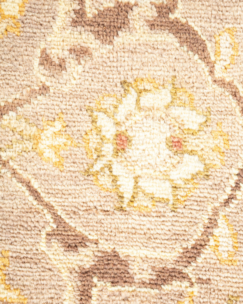 Eclectic, One-of-a-Kind Hand-Knotted Area Rug Ivory, 9' 1" x 12' 1"