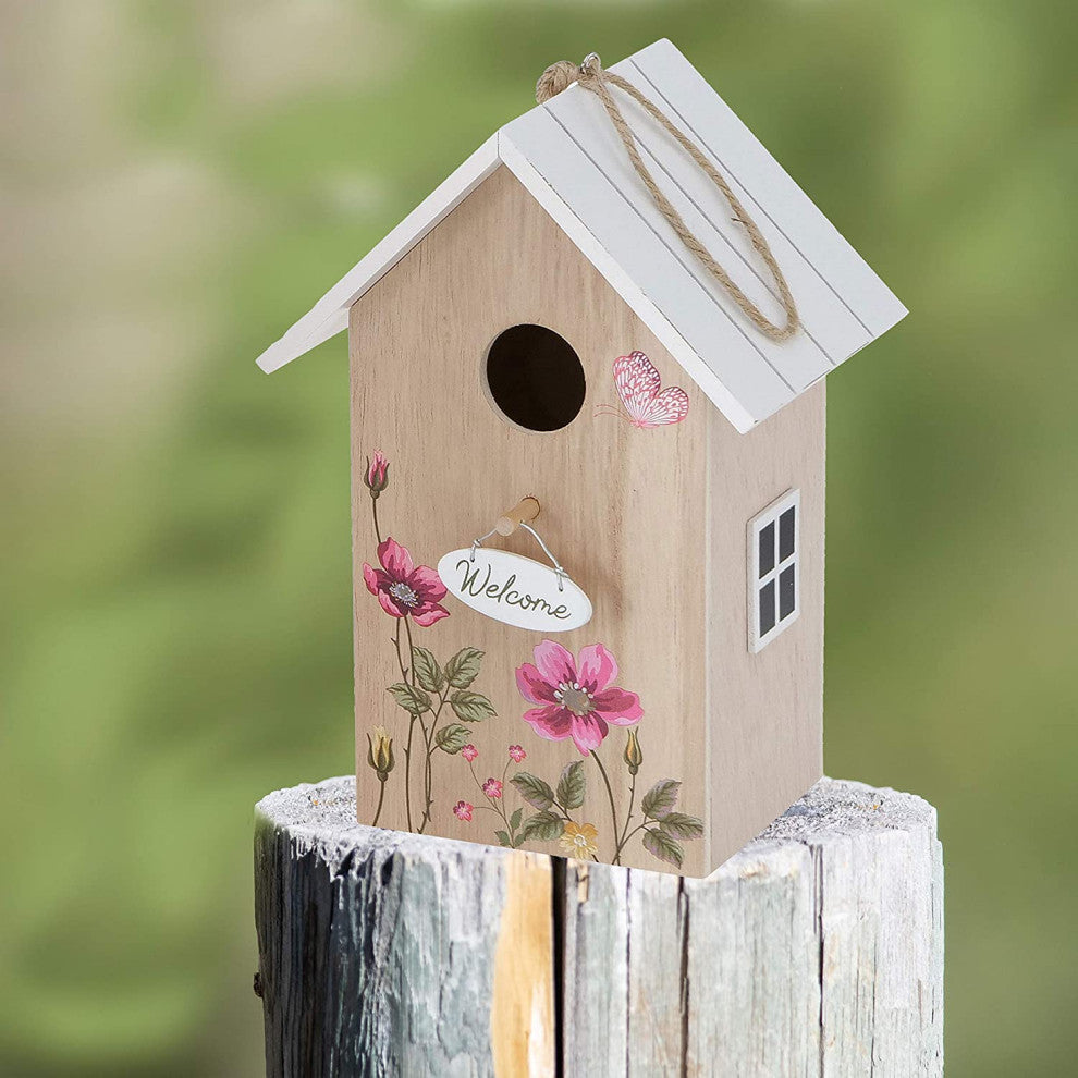 Rustic Welcome Birdhouse, 8.75 Inches