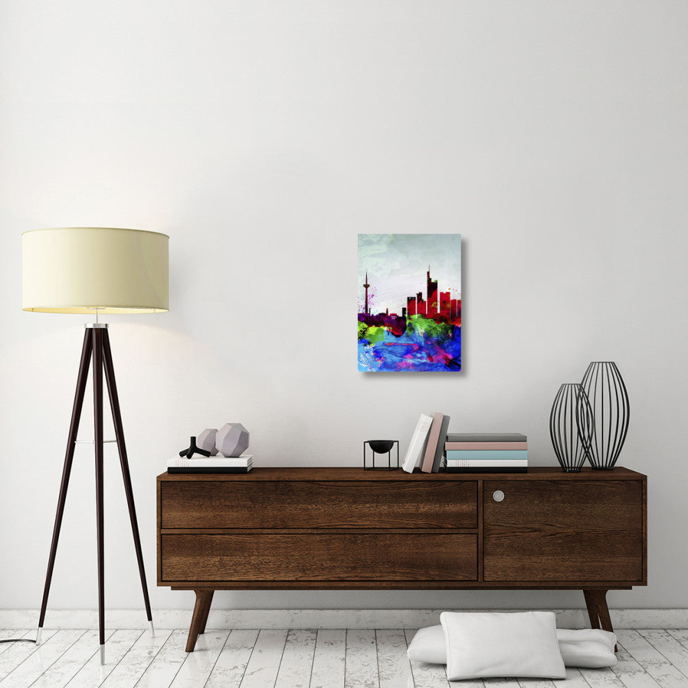 "Frankfurt Watercolor Skyline" Fine Art Print