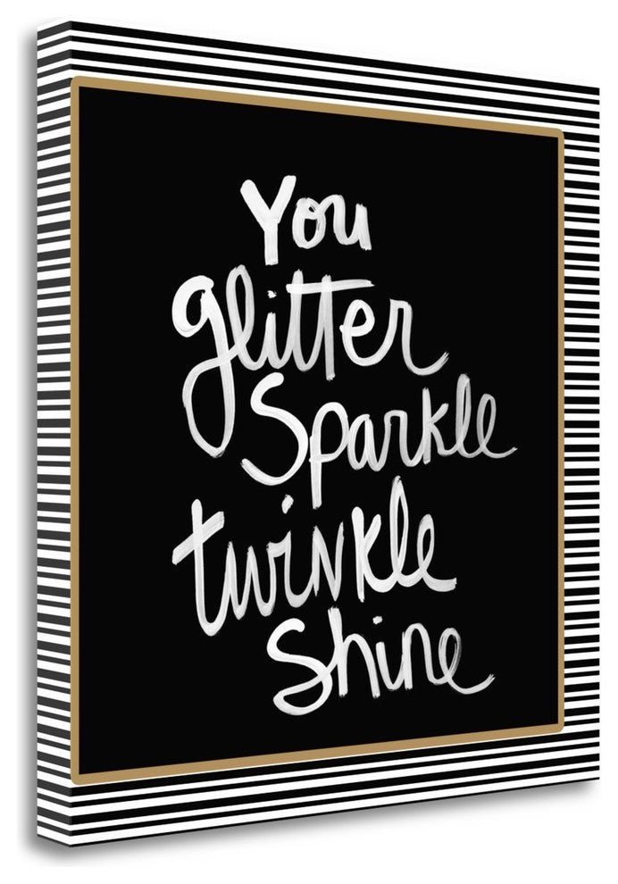 "You Glitter - White" By Linda Woods, Giclee Print on Gallery Wrap Canvas