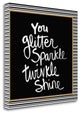 "You Glitter - White" By Linda Woods, Giclee Print on Gallery Wrap Canvas