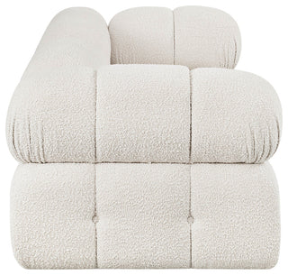 Ames Boucle Fabric Modular Sofa, Cream, 2-Piece: 2 Corner Chair