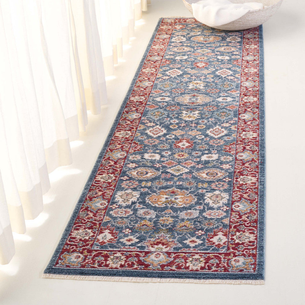 Safavieh Lauren Ralph Lauren Collection LRL1403 Rug, Blue/Red, 2'x8'
