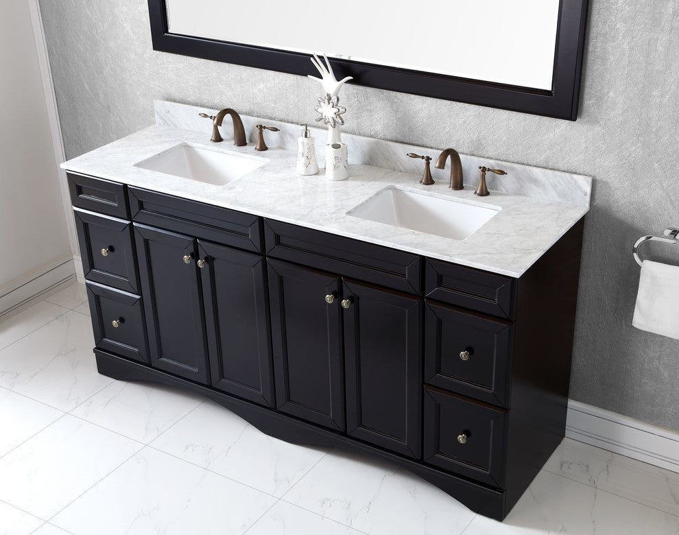 Talisa 72" Double Bathroom Vanity Set, Espresso