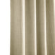Faux Linen Grommet Room Darkening Curtain Single Panel, Thatched Tan, 50w X 120l