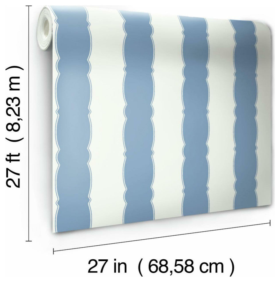 Scalloped Stripe Wallpaper