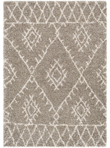 Surya Serengeti Shag SGT-2300 6'7"x9'6" Rug, Taupe/Ivory/Khaki/Dark Brown