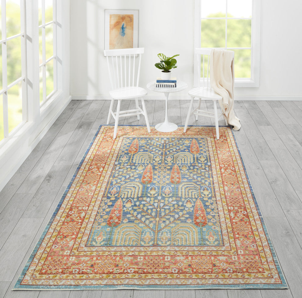 Momeni Isabella Traditional Area Rug, Blue, 9'3"x11'10"