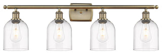 Ballston-Bella 4-Light 36" Bath Vanity Light, Antique Brass, Clear