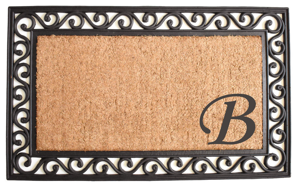 Versailles Monogram Doormat, 18"x30", B