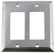 NW Deco Switch Plate With Double Rocker, Bright Chrome