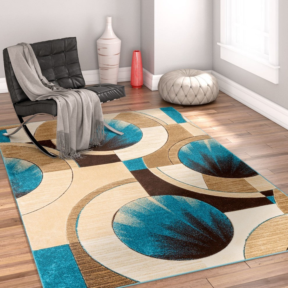 Well Woven Ruby Blue Area Rug, 5'3"x7'3"