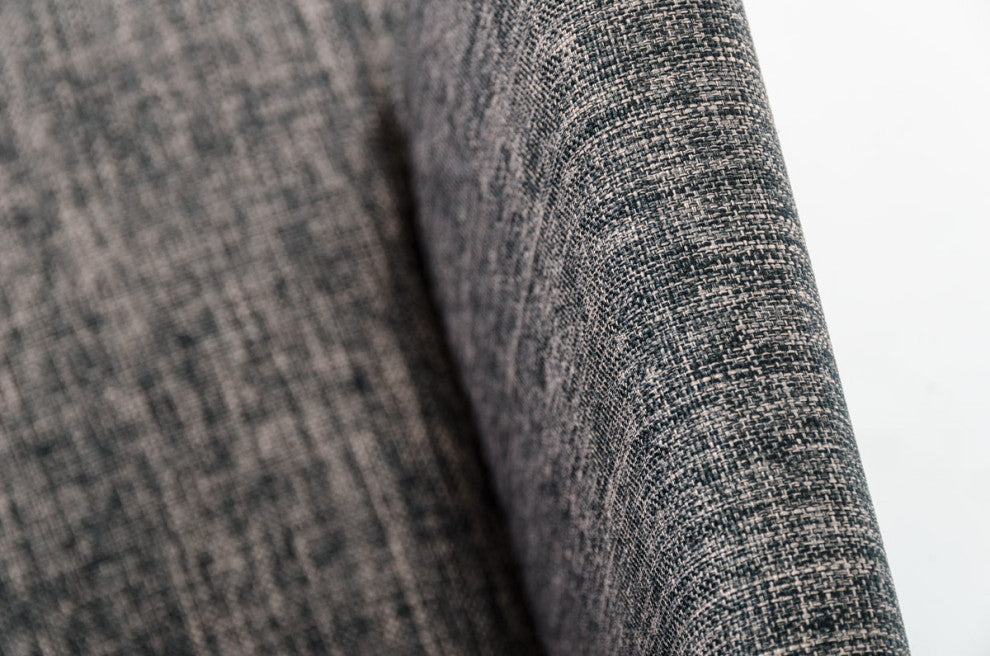 33" Grey Fabric And Metal Dining Chair