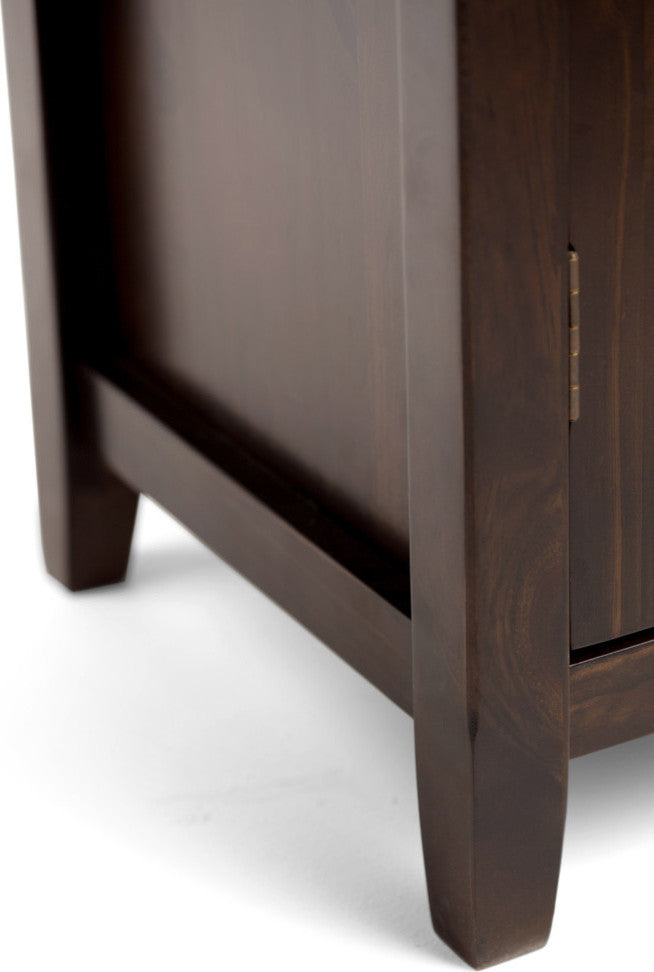Close-up of the cabinet base/leg on white background.