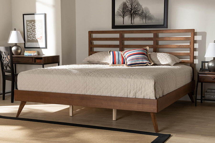Shantelle Modern Farmhouse Wooden Platform Bed Collection, King