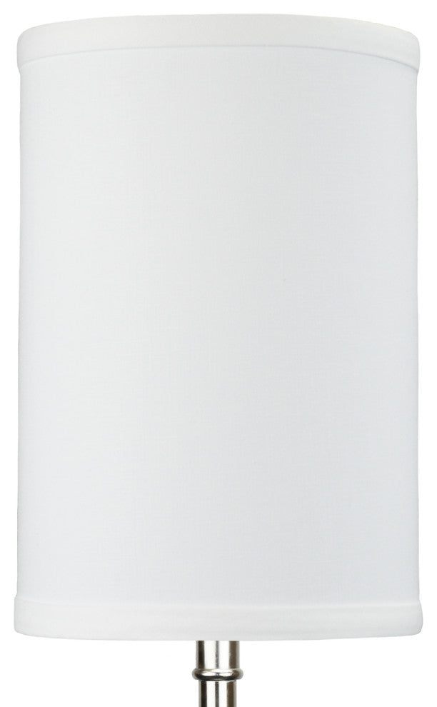 Fenchel Shades 6"x6"x9" Bulb Clip Attachment Drum Lamp Shade, Linen White