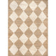 Louie Diamond Checkerboard Jute Area Rug, Natural 8'x10'