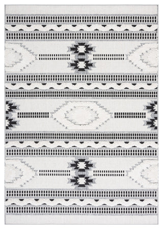 Safavieh Cottage Collection COT206B Rug, Ivory/Black, 5'3" X 7'7"