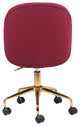 Computer Work Desk Chair, Steel Metal, Fabric, Red, Gold, Home Business Office