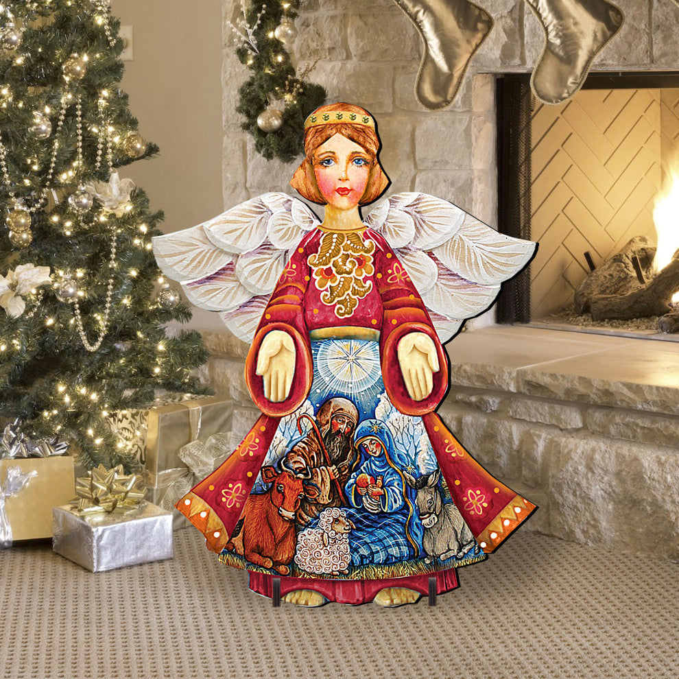 Nativity Angel Free Standing Garden Decor