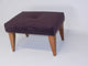 Tufted Suede Footstool, Purple