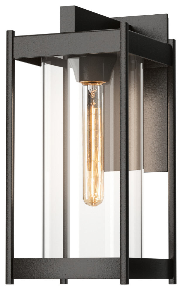 Cela Medium Outdoor Sconce Coastal Oil Rubbed Bronze Finish, Clear Glass