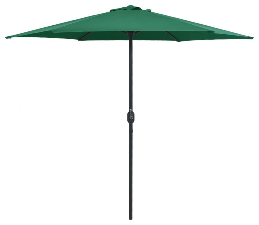Vidaxl Outdoor Parasol With Aluminum Pole 106.3"x96.9" Green
