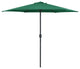 Vidaxl Outdoor Parasol With Aluminum Pole 106.3"x96.9" Green