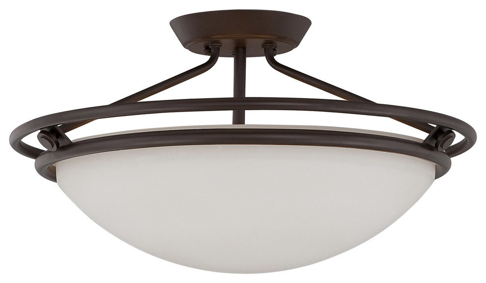 Quoizel QF1202SWT Three Light Semi-Flush Mount Ashland Western Bronze