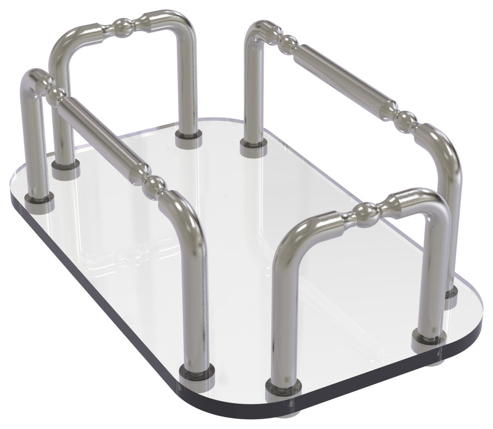 Vanity Top Guest Towel Holder, Satin Nickel