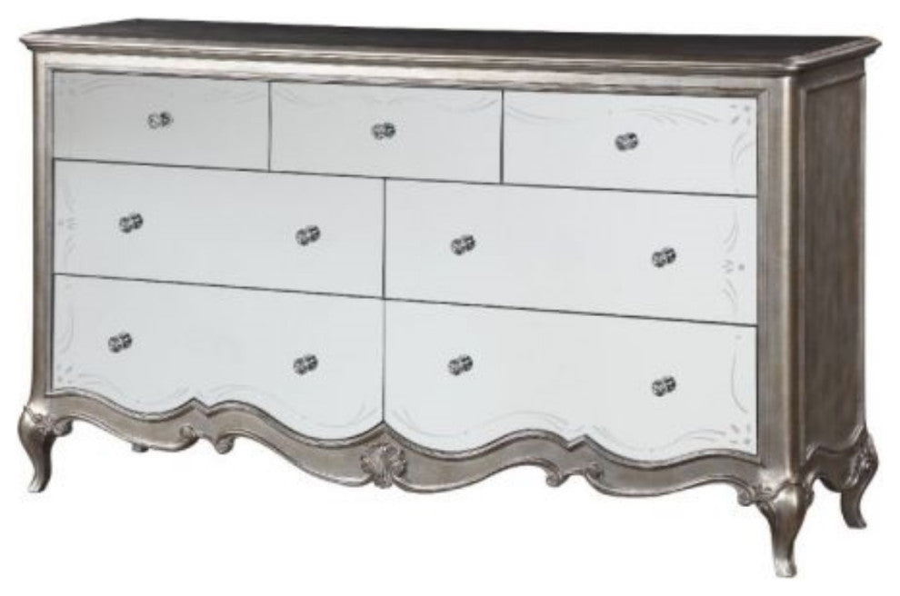 22205 Dresser, Jewelry Box, Antique Champagne