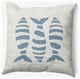 26x26" Puzzle Fish Nautical Decorative Indoor Pillow, Dusty Smoke